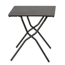 Tables Folding Table - Square Folding Table - 25.2 X 26.8 in - Black Steel Frame - Volcanic Finish Table Top HomeRoots