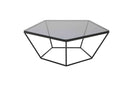 Tables Glass Coffee Table - 12" Metal and Glass Coffee Table HomeRoots