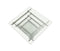 Tables Glass Coffee Table - 15" Glass and Stainless Steel Square Coffee Table HomeRoots