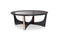 Tables Glass Coffee Table - 18" Black Crocodile Textures and Rose gold, and Glass Coffee Table HomeRoots