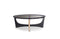 Tables Glass Coffee Table - 18" Black Crocodile Textures and Rose gold, and Glass Coffee Table HomeRoots