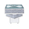 Tables Glass End Tables - 24" X 24" X 23" Clear Glass And Faux Diamond End Table HomeRoots