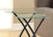 Tables Glass Table - 28'.5" x 38" x 47" Cappuccino, Clear, Glass, Particle Board, Tempered Glass - 2pcs Nesting Table Set HomeRoots