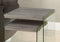 Tables Glass Table - 35'.5" x 35'.5" x 35'.5" Dark Taupe, Clear, Particle Board, Tempered Glass - 2pcs Nesting Table Set HomeRoots