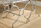 Tables Glass Table - 38'.5" x 43'.5" x 43" Silver, Tempered Glass -2pcs Nesting Table Set HomeRoots