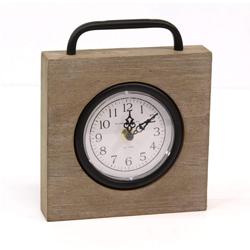 Tables Glass Table - Handcrafted Table Top Clock HomeRoots