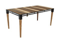 Tables Kitchen and Dining Room Tables - 36" X 66" X 30" Metal Base Acacia Wood Dining Table HomeRoots