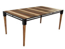 Tables Kitchen and Dining Room Tables - 40" X 74" X 30" Metal Base Acacia Wood Dining Table HomeRoots