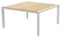 Tables Kitchen and Dining Room Tables - 60" X 60" X 30" White Aluminum Dining Table HomeRoots