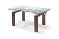 Tables Kitchen and Dining Room Tables - 63" X 35" X 30" Walnut Solid Wood Extendable Dining Table HomeRoots