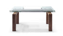 Tables Kitchen and Dining Room Tables - 63" X 35" X 30" Walnut Solid Wood Extendable Dining Table HomeRoots