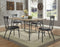Tables Kitchen and Dining Room Tables - 64" X 37" X 30" Antique Oak & Sandy Gray Metal Dining Table HomeRoots