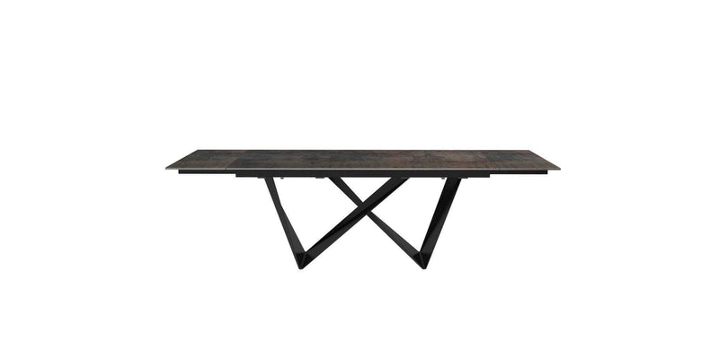 Tables Kitchen and Dining Room Tables - 71" X 35"" X 30" Black Ceramic Metal Dining Table HomeRoots