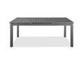 Tables Kitchen and Dining Room Tables - 71" X 43" X 30" Gray Aluminum Dining Table HomeRoots