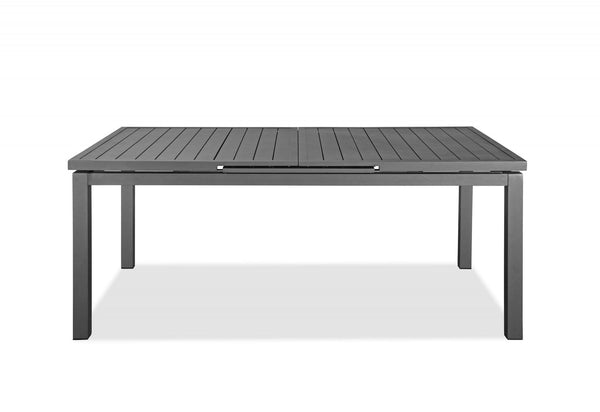 Tables Kitchen and Dining Room Tables - 71" X 43" X 30" Gray Aluminum Dining Table HomeRoots