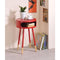 Tables Living Room End Tables - 16" X 16" X 26" Red And Natural Bentwood End Table HomeRoots