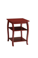 Tables Living Room End Tables - 20" X 18" X 23" Red Solid Wood Leg End Table HomeRoots