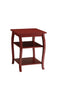 Tables Living Room End Tables - 20" X 18" X 23" Red Solid Wood Leg End Table HomeRoots