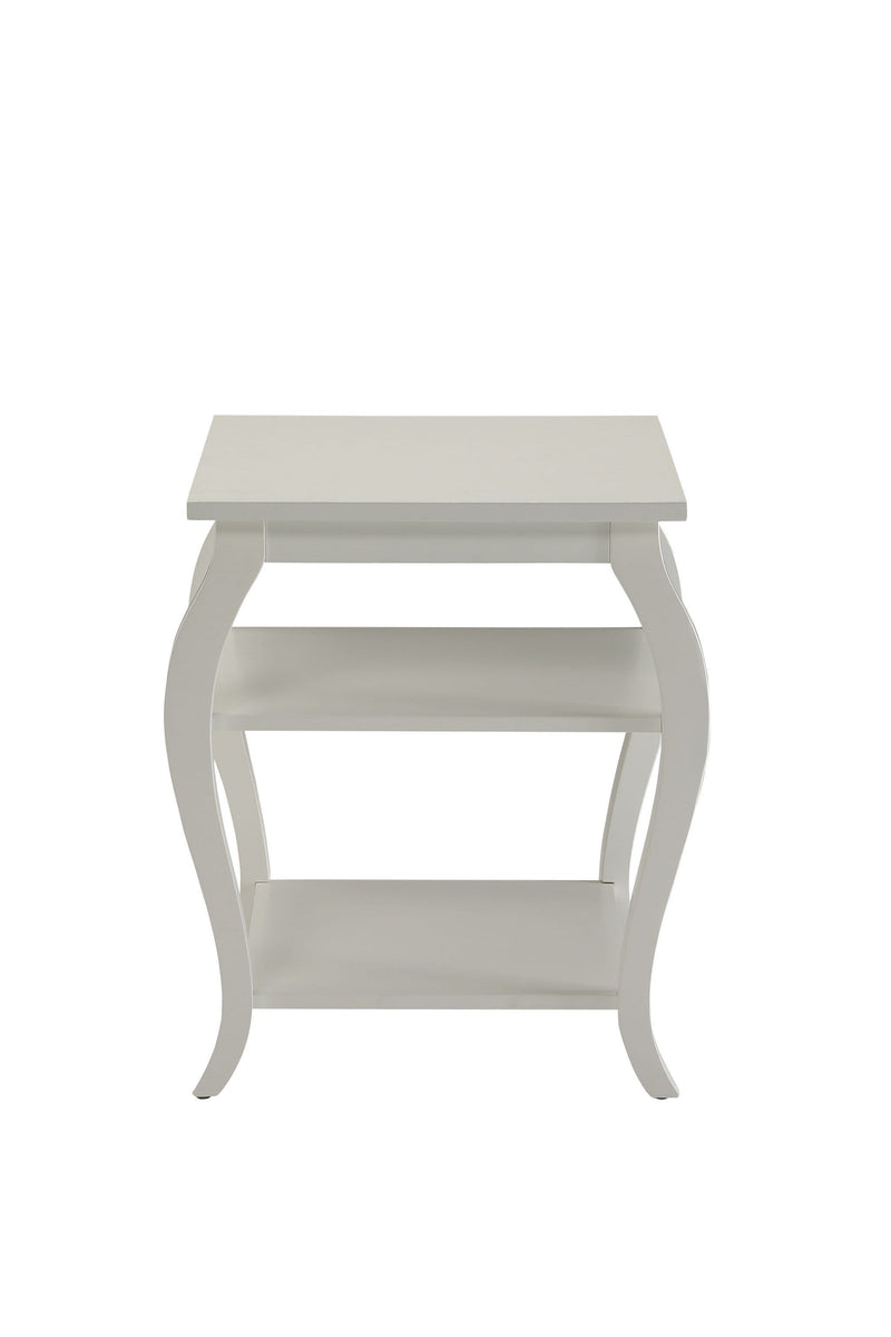 Tables Living Room End Tables - 20" X 18" X 23" White Solid Wood Leg End Table HomeRoots