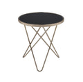 Tables Living Room End Tables - 22" X 22" X 22" Fabric And Champagne Clear Glass End Table HomeRoots