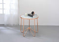 Tables Living Room End Tables - 22" X 22" X 22" Frosted Glass And Rose Gold End Table HomeRoots