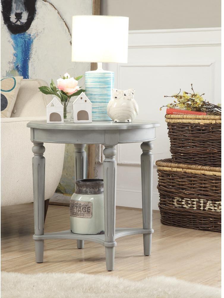 Tables Living Room End Tables - 24" X 24" X 24" Antique Slate Solid Wood End Table HomeRoots