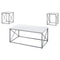 Tables Living Room Table Set - White Silver Metal Table Set - 3Pcs Set HomeRoots