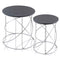 Tables Marble Table - 18" x 18" x 20.5" Buffed, Black, Nested - Marble Tables Set of 2 HomeRoots