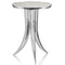 Tables Marble Top Coffee Table - 17" X 17" X 24" Silver & White Aluminum & Marble Table HomeRoots
