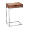 Tables Metal Accent Table - 10'.25" x 15'.75" x 24'.5" Walnut, Particle Board, Metal - Accent Table HomeRoots