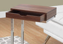 Tables Metal Accent Table - 10'.25" x 15'.75" x 24'.5" Walnut, Particle Board, Metal - Accent Table HomeRoots