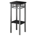 Tables Metal Accent Table - 12" x 12" x 28" Black, Silver, Mdf, Metal - Accent Table HomeRoots