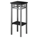 Tables Metal Accent Table - 12" x 12" x 28" Black, Silver, Mdf, Metal - Accent Table HomeRoots