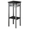 Tables Metal Accent Table - 12" x 12" x 28" Black, Silver, Mdf, Metal - Accent Table HomeRoots