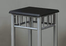 Tables Metal Accent Table - 12" x 12" x 28" Black, Silver, Mdf, Metal - Accent Table HomeRoots