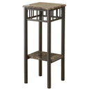 Tables Metal Accent Table - 12" x 12" x 28" Cappuccino, Mdf, Metal - Accent Table HomeRoots