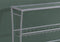 Tables Metal Accent Table - 12" x 41'.75" x 32" Silver, Clear, Metal, Tempered Glass - Accent Table HomeRoots