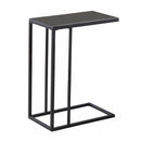 Tables Metal Accent Table - 18'.25" x 10'.25" x 24" Black, Metal, Tempered Glass - Accent Table HomeRoots