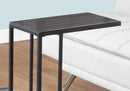 Tables Metal Accent Table - 18'.25" x 10'.25" x 24" Black, Metal, Tempered Glass - Accent Table HomeRoots