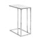 Tables Metal Accent Table - 18'.25" x 10'.25" x 24" Chrome, Metal, Tempered Glass - Accent Table HomeRoots