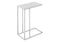 Tables Metal Accent Table - 18'.25" x 10'.25" x 24" White, Metal, Tempered Glass - Accent Table HomeRoots