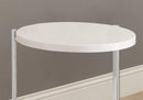 Tables Metal Accent Table - 18'.25" x 18'.25" x 23'.5" White, Particle Board, Laminate, Metal - Accent Table HomeRoots