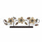 Tables Metal Table - 20" X 1.97" X 6.1" Multi-color Stamp Wood Flower Table Top HomeRoots