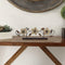 Tables Metal Table - 20" X 1.97" X 6.1" Multi-color Stamp Wood Flower Table Top HomeRoots