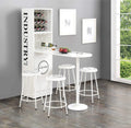 Tables Metal Table - 63" X 19" X 67" White Metal Counter Height Table HomeRoots