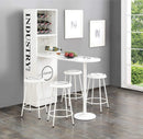 Tables Metal Table - 63" X 19" X 67" White Metal Counter Height Table HomeRoots