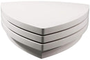 Tables Modern Coffee Table - 12" White Fiberglass Tiered Coffee Table HomeRoots