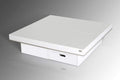 Tables Modern Coffee Table - 12" White Gloss Coffee Table with Pull Out Squares HomeRoots