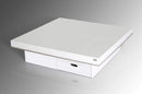 Tables Modern Coffee Table - 12" White Gloss Coffee Table with Pull Out Squares HomeRoots