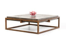 Tables Modern Coffee Table - 15" Concrete and Metal Coffee Table HomeRoots